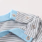 Premium stripe reindeer applique boy romper