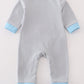 Premium stripe reindeer applique boy romper