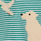 Premium green stripe hunting applique boy romper