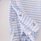 Premium blue stripe puppy applique girl romper
