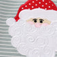 Premium green stripe christmas santa claus applique girl bubble