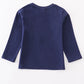 Premium Navy turkey applique boy top