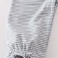 Premium  stripe reindeer applique girl romper