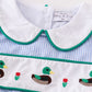 Premium Blue duck embroidery boy gingham bubble