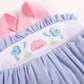 Blue and Pink Ocean Smocked Sundress