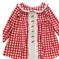 Red Check Santa Embroidered Dress
