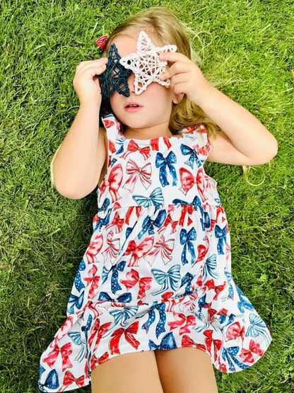 BOW PRINT DRESS