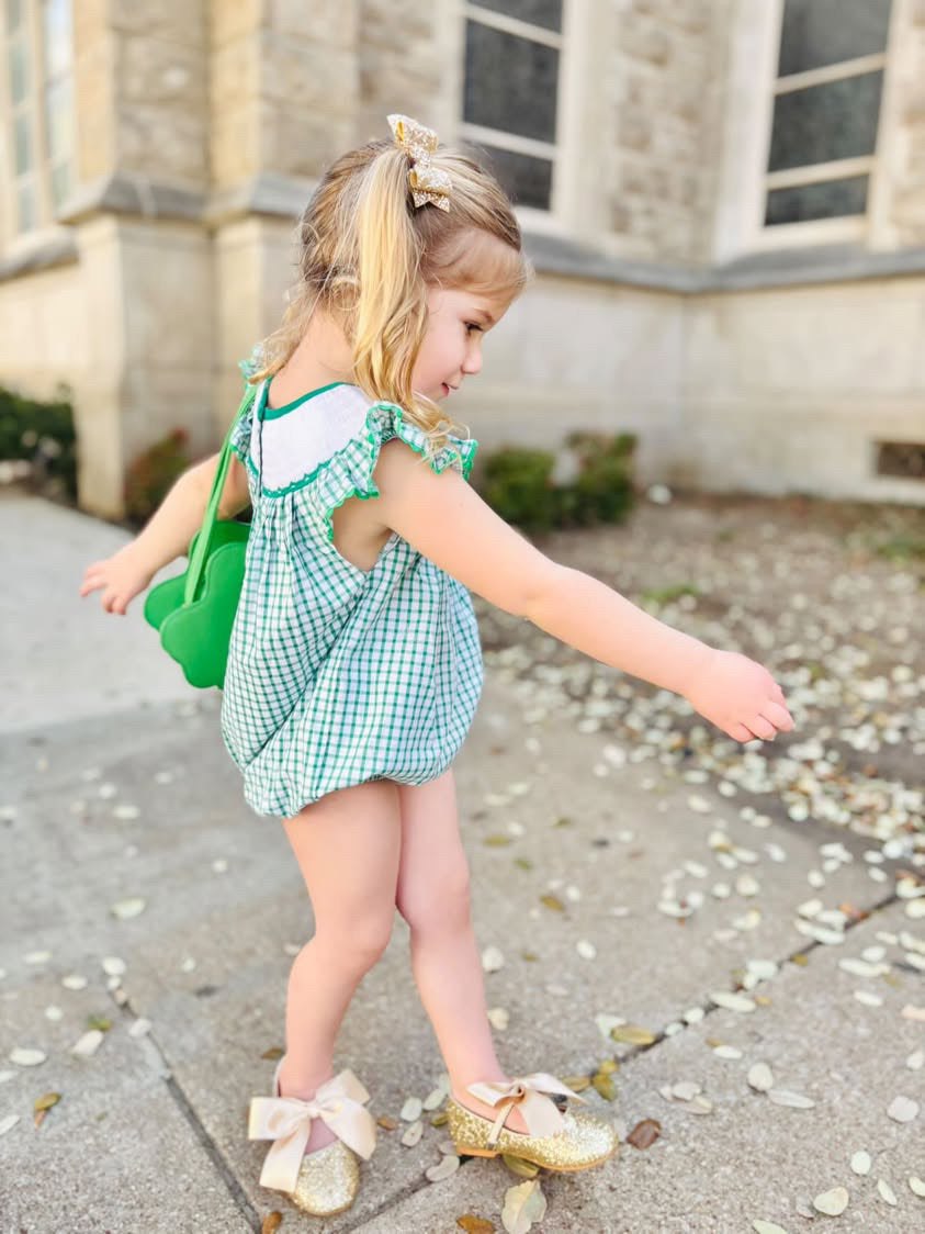 St Patrick Hand  smocked bubble