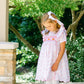 Pink pumpkin hand smocked dress