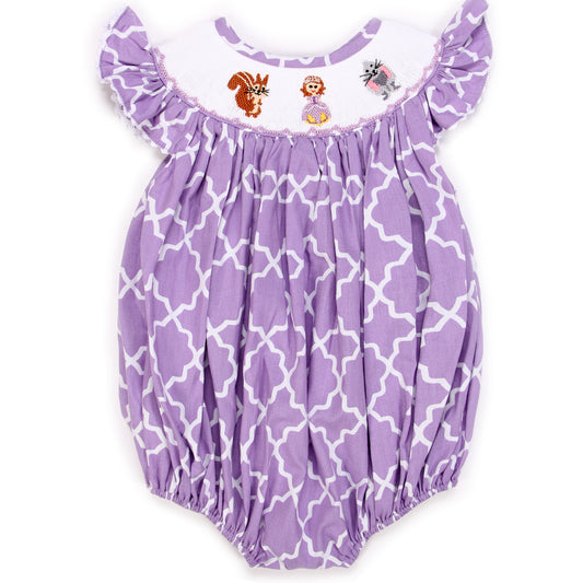 Sweet princess hand smocked girl bubble
