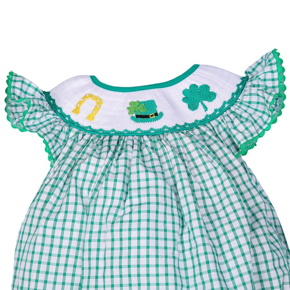 St Patrick Hand  smocked bubble