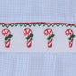 Boys Candy Cane Smocked Shortall