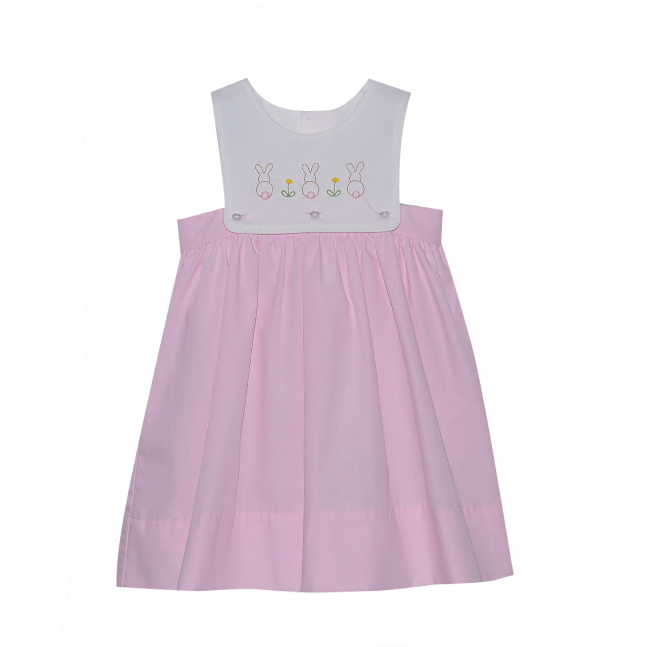Pink embroidered bunny dress