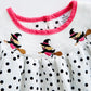 Polka dot witch smocked dress
