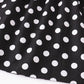 Black white Dot Snowman Smocked Dress