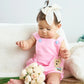 Pink Premium Easter Applique Dog Romper