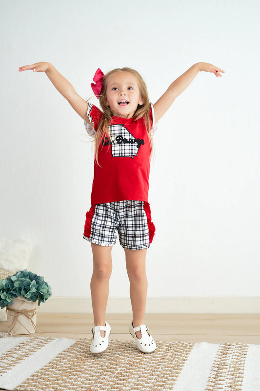 Red Go Dawgs French Knot Game Day Set