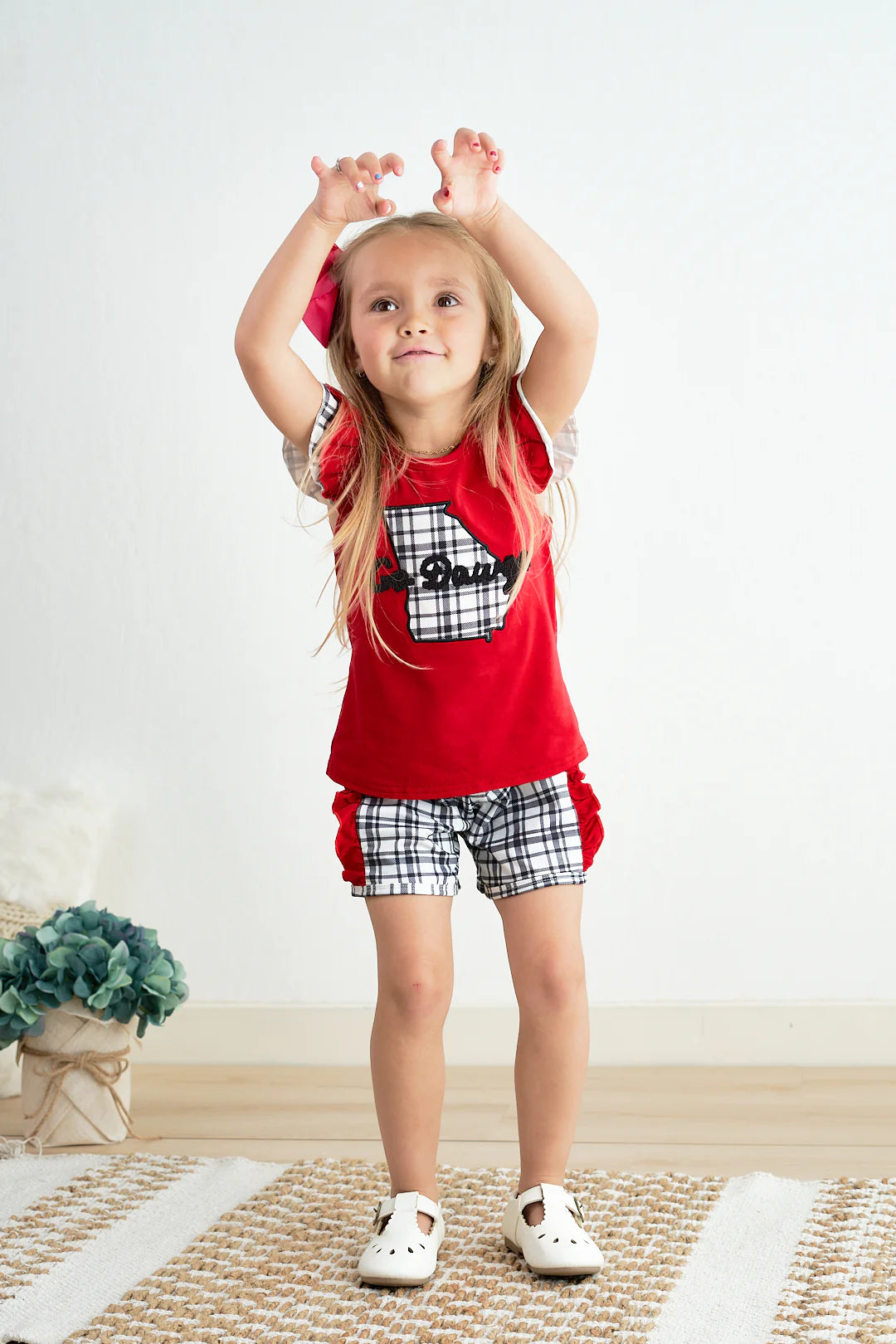 Red Go Dawgs French Knot Game Day Set