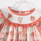 Coral And Pink Pumpkin and Turkey Smocked Dress