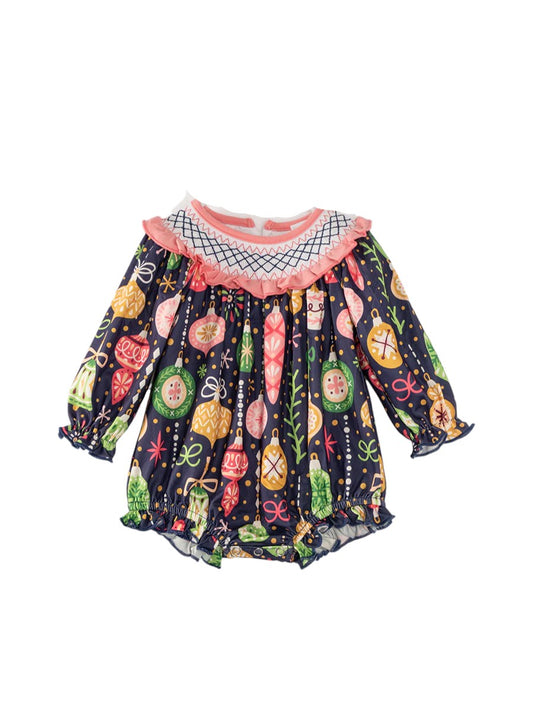 Christmas Lights Smocked Bubble