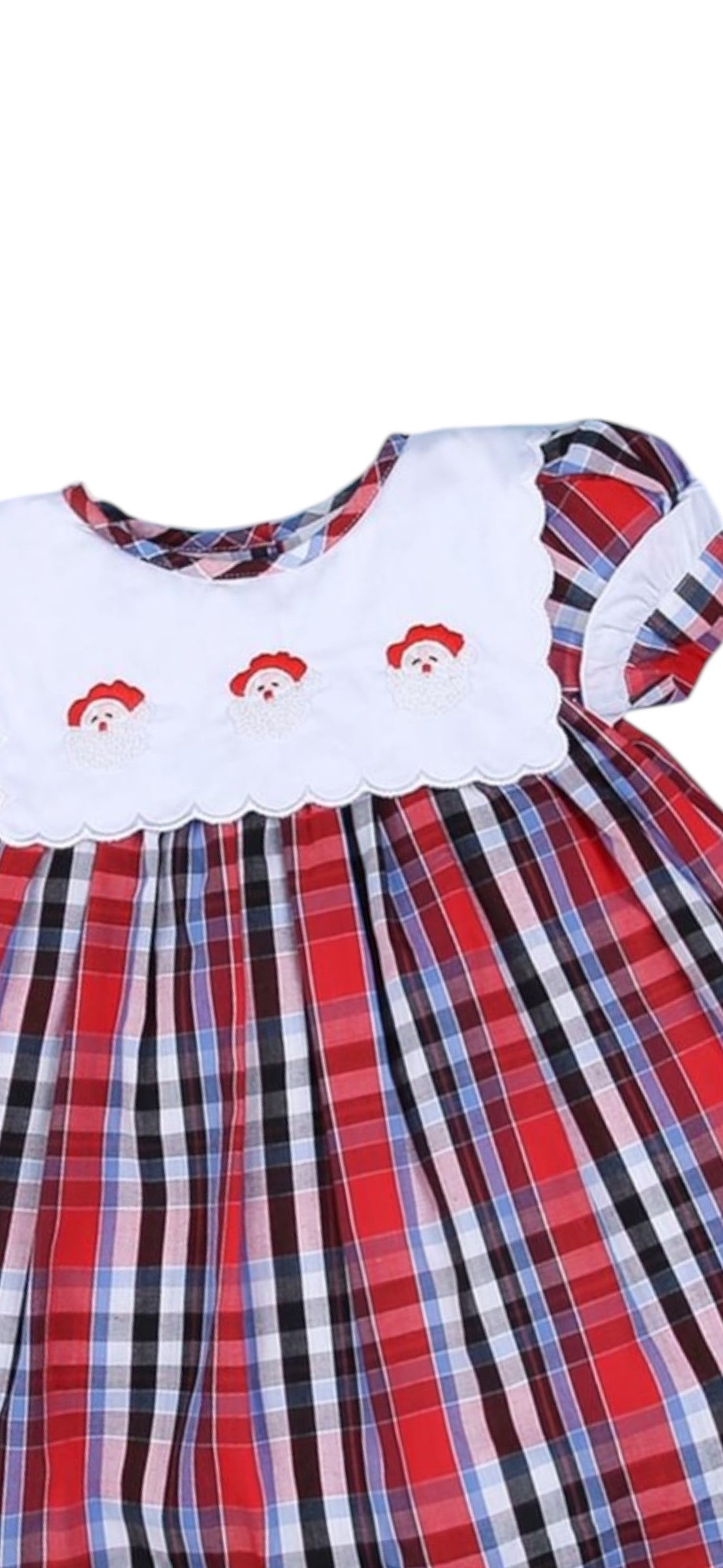 Cute Santa Claus french knot girls dress