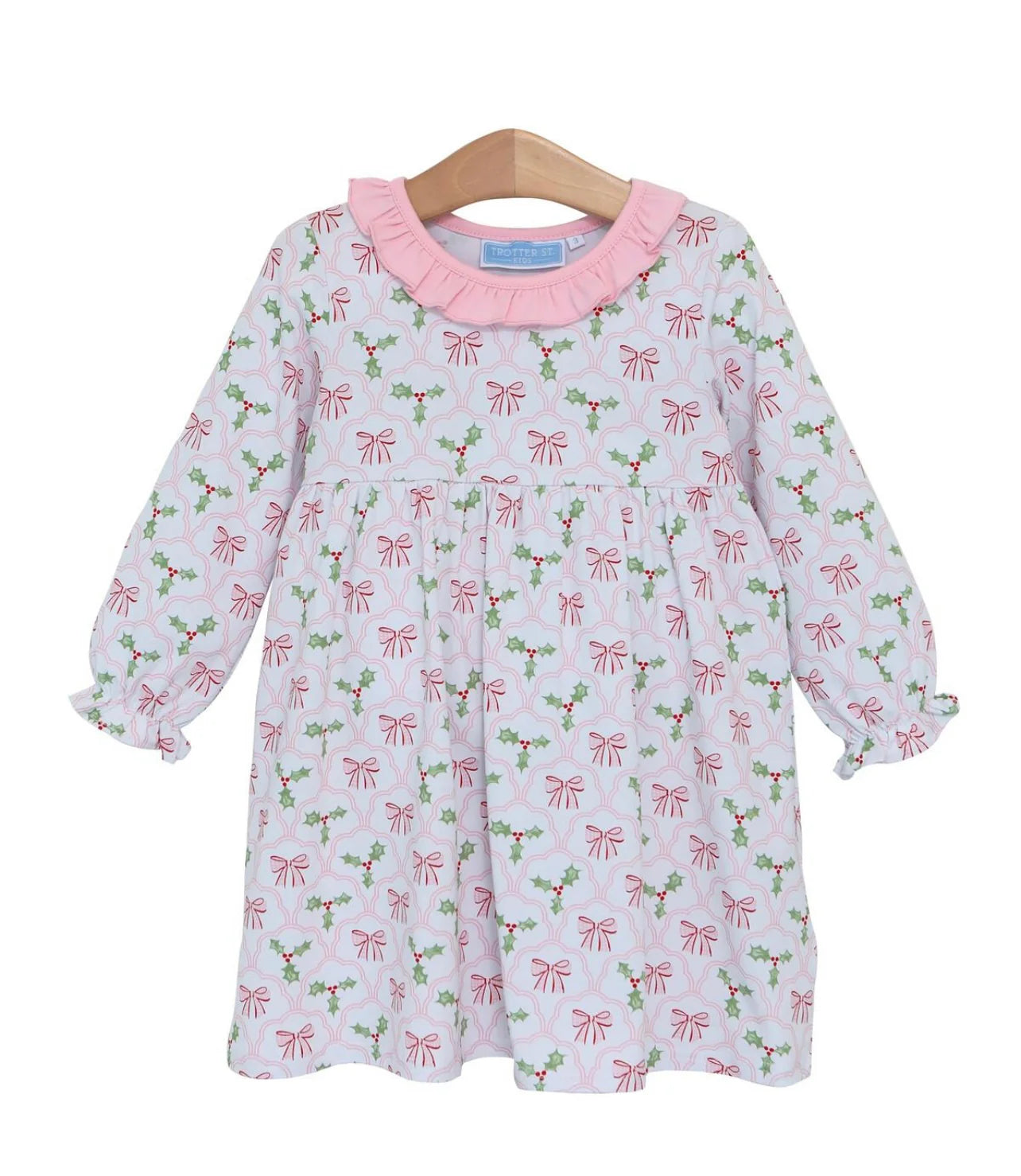 Christmas- Hollies and Bows Dress