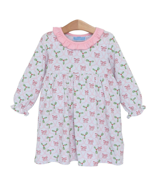 Christmas- Hollies and Bows Dress