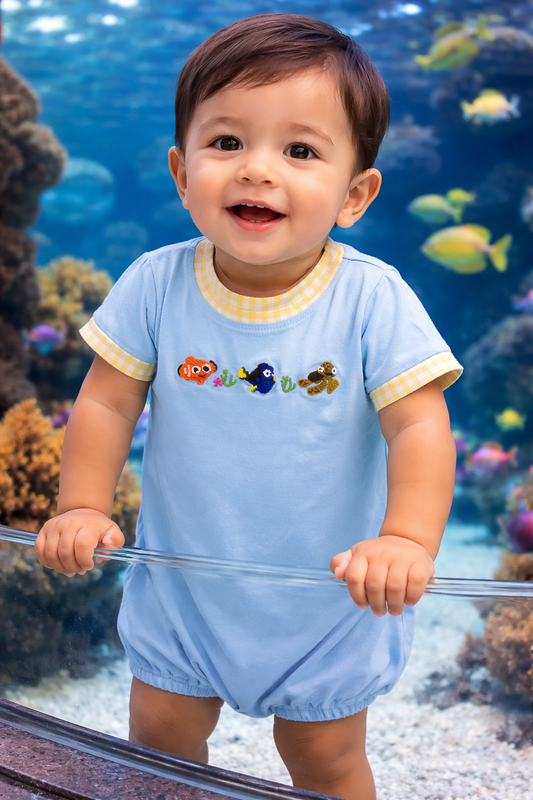 French knot  Fish Friends Bubble