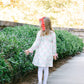 Girls Bow Embroidery Dress-Holly Days