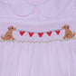 Girls Smocked Puppy Love Valentine Bubble