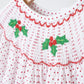 Christmas bishop hand smocked dot dress