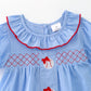 Gingham Embroidered Baseball Dress