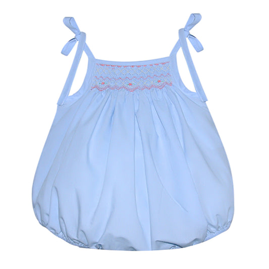 Blue smocked bubble