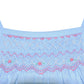 Blue smocked bubble
