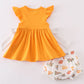 Orange go vols embroidery game day print bloomer set