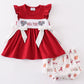 Maroon roll tide embroidery Alabama Game day print bloomer set