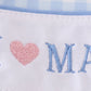 BLUE I LOVE MAMA EMBROIDERY GINGHAM BOY BUBBLE