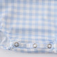 BLUE I LOVE MAMA EMBROIDERY GINGHAM BOY BUBBLE