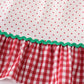 RED DOT STRAWBERRY EMBROIDERY GIRL DRESS