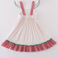 RED DOT STRAWBERRY EMBROIDERY GIRL DRESS