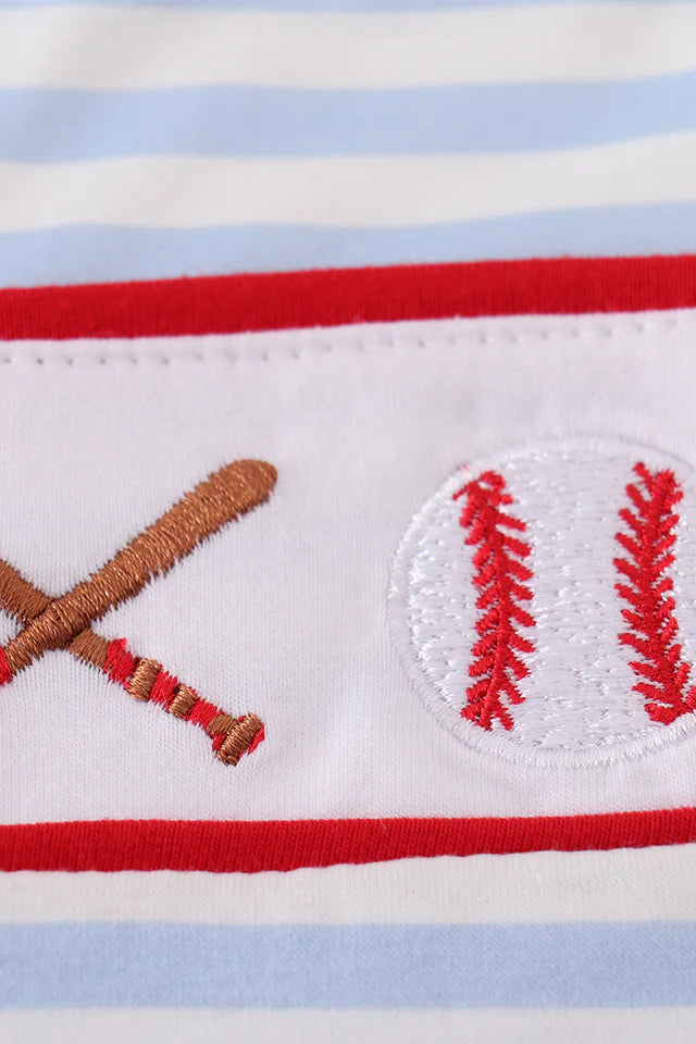 BLUE BASEBALL EMBROIDERY BOY JONJON