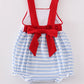 BLUE BASEBALL EMBROIDERY GIRL BUBBLE