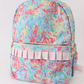 PINK FLORAL RUFFLE BACKPACK