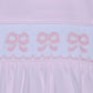 Pink smocked bow bubble