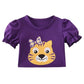 Purple gold LSU applique short set
