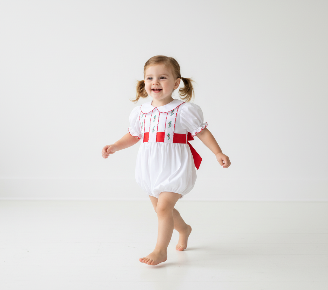 Heirloom Girl Bubble-Christmas Hollies