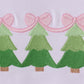 PINK CHRISTMAS TREE EMBROIDERY SKORTS SET