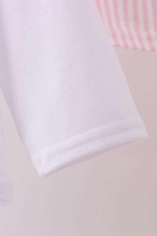 PINK CHRISTMAS TREE EMBROIDERY SKORTS SET