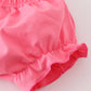 PINK FLORAL PRINT RUFFLE BLOOMER SET