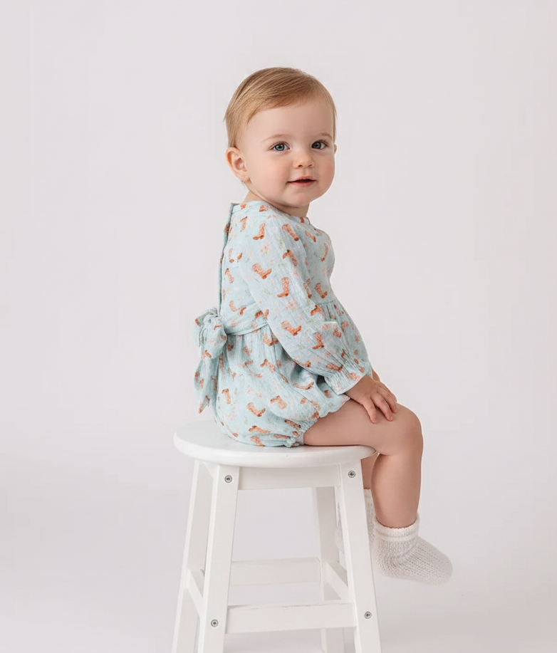 PREMIUM BOOTS PRINT MUSLIN BUBBLE